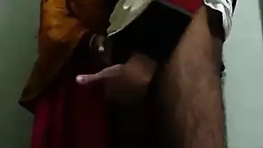 Desi maid handjob to her owner in his room till cum