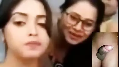 Horny Indian Girls Watching Naked Guy’s Penis On Skype