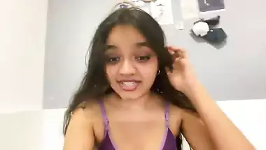 Sexy babe teases her viewers on an adult webcam in NRI porn