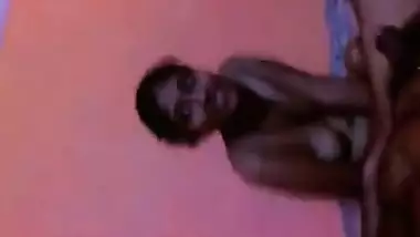 Indian chick flashes her XXX body sitting next to a naked sex stick