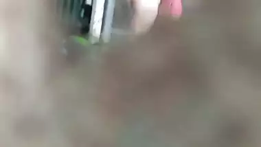 Bengali big ass girl outdoor bath caught by neighbor