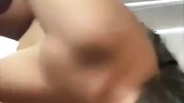 Young big boob girl gives a desi blowjob to her lover